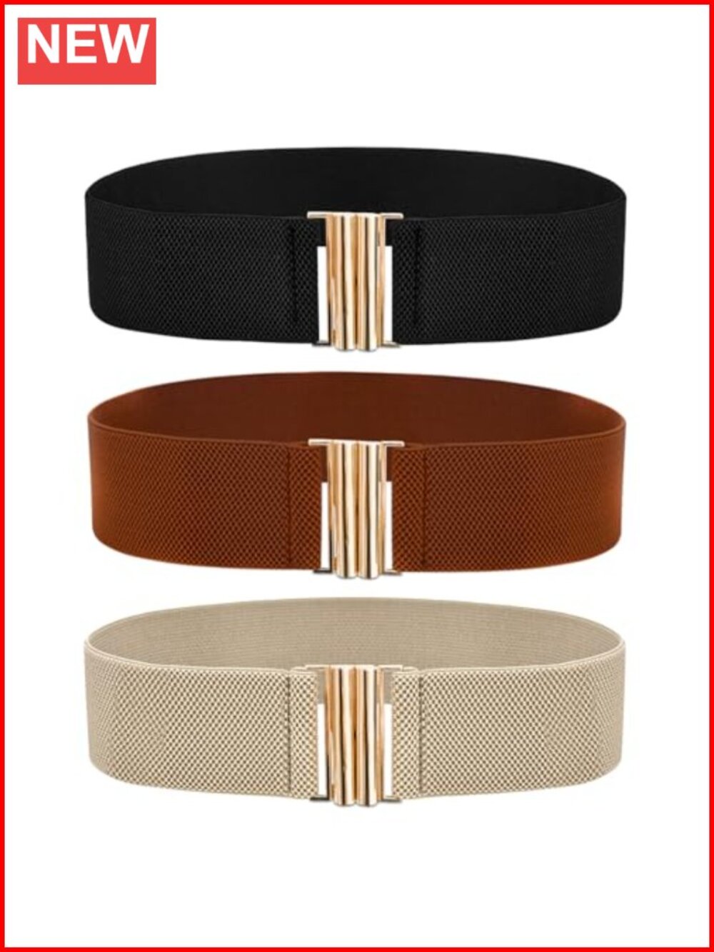 Wide Elastic Waist Belt Set Stretchy Belts for Dresses